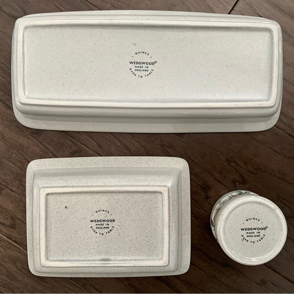 3 Pc Set Vintage Stoneware Wedgwood Quince Baking - Picture 2 of 9
